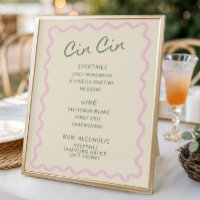 Love in Bloom Sage Pink Cin Cin Bar Menu