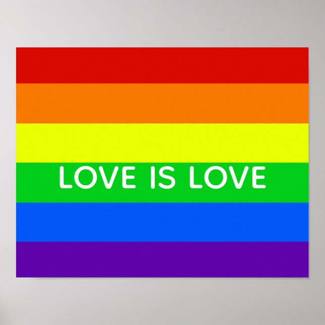 Poster Love is Love Gay Pride LGBTQ Beautiful (Devant)
