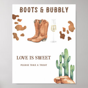 Poster Love is sweet, prenez une friandise, douche de mar