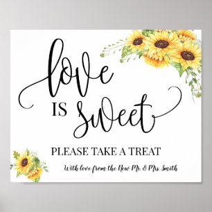 Poster Love is Sweet table de dessert mariage signe de to