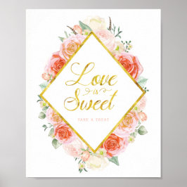 Poster Love is Sweet Take a Treat (8x10)
