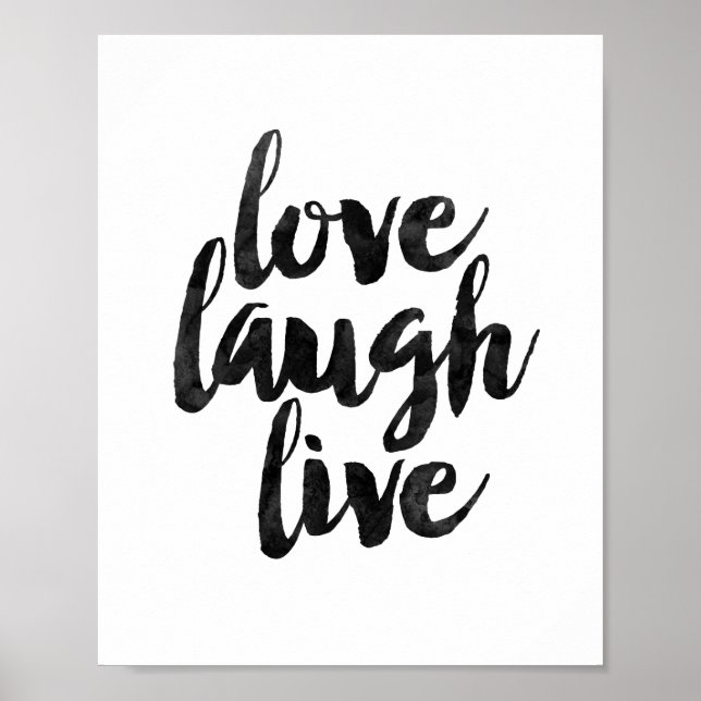 Poster Love Laugh Live (Devant)