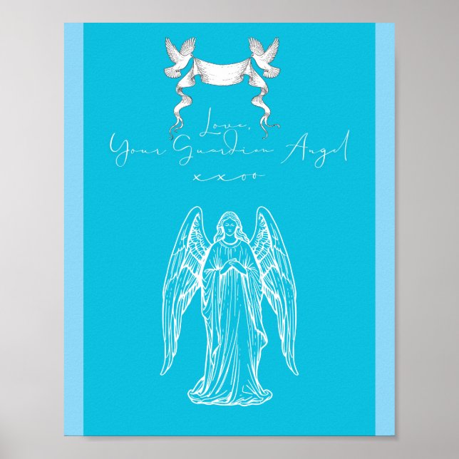 Poster Love Letter Design - Love, Your Guardian Angelxxoo (Devant)