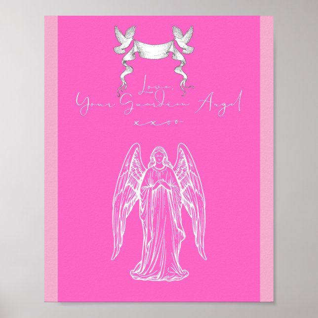 Poster Love Letter Design - Love, Your Guardian Angelxxoo (Devant)