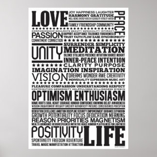 Poster "Love Life" Inspiration Motivationnelle Art Design
