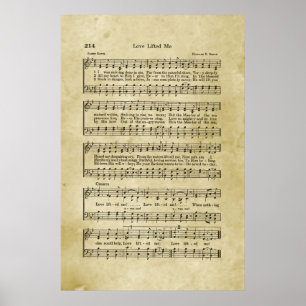 Poster Love Lifted Me Gospel Sheet Musique
