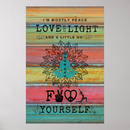 Poster Love & Light Yoga