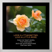 Love More, Faith, Citation personnalisée Roses ora