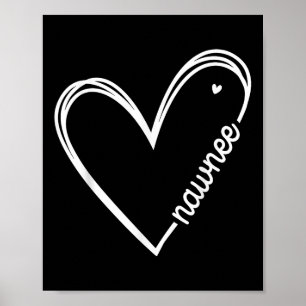 Poster Love Nawnee Heart Femmes Fête des mères Anniversai