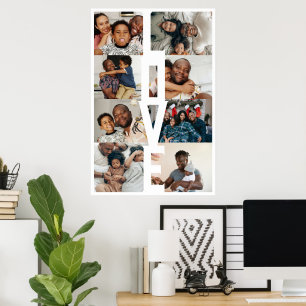 Poster LOVE Personnalisé 8 photo collage