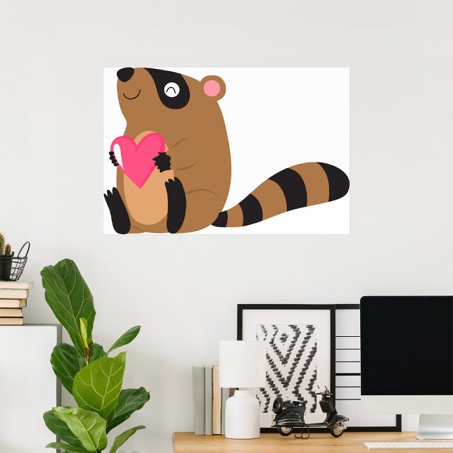 Poster Love Raccoon (Créateur téléchargé)