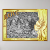 Love Satin Bow Frame Ajouter Votre Photo