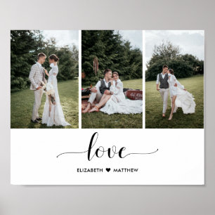 Poster Love Script manuscrit Customisé Mariage 3 Photo