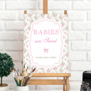 Poster Love Shack Pink Bow Baby are Sweet Take a Treat