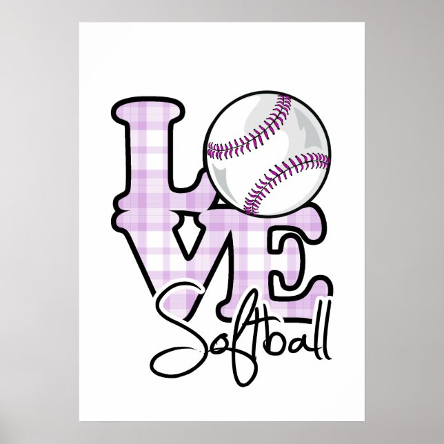 Poster Love Softball (Devant)