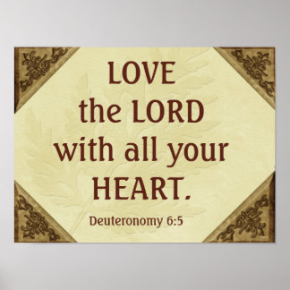 Poster Love the Lord - Citation d'écriture - art