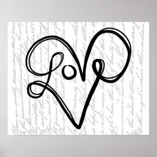Poster Love Typographie Texte Art