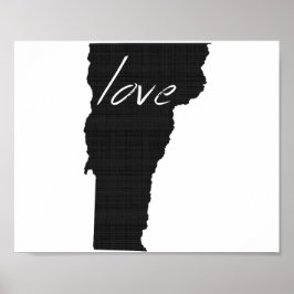Poster Love Vermont Wall