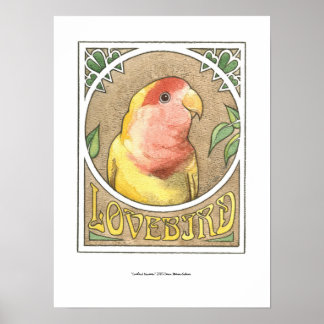Poster Lovebird Nouveau