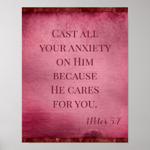 Poster Lovely God Cares for you