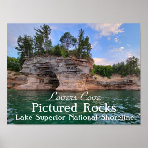 Poster Lovers Cove Pictured Rocks