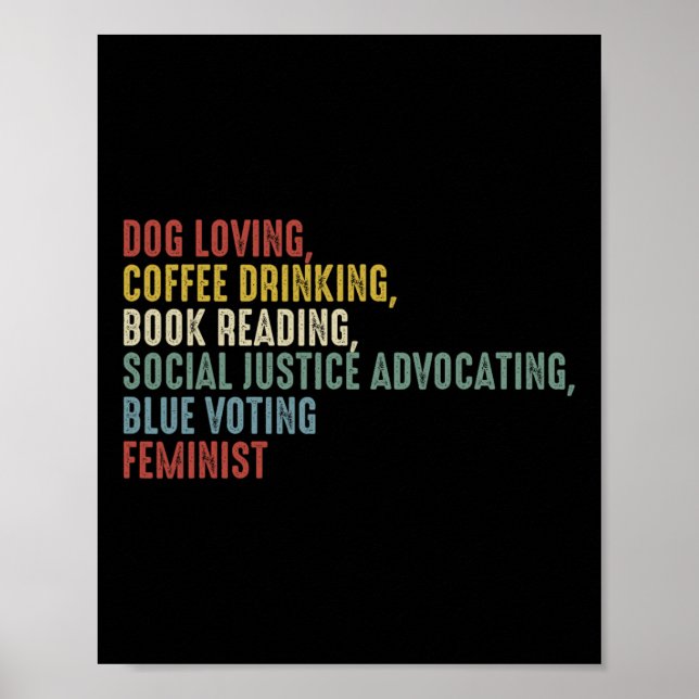 Poster Loving Coffee Boire Livre Lire Justice Sociale (Devant)
