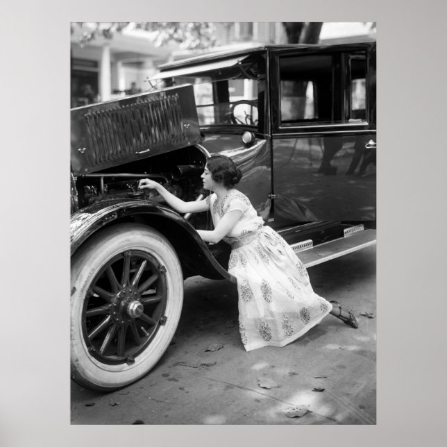 Poster Loving My Old Car, années 1920 (Devant)