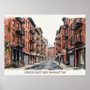 Poster Lower East Side de Manhattan