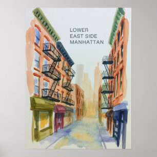 Poster Lower East Side de Manhattan