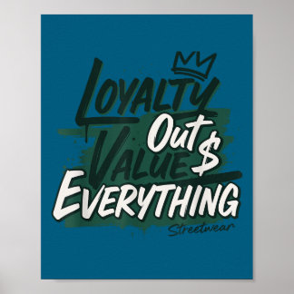 Poster Loyalty Outvalues Everything Streetware Urban 
