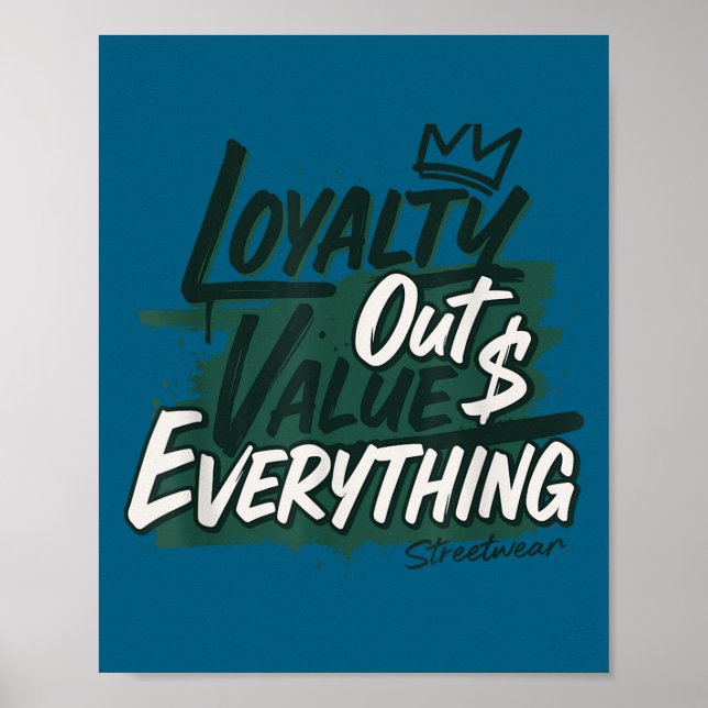 Poster Loyalty Outvalues Everything Streetware Urban  (Devant)