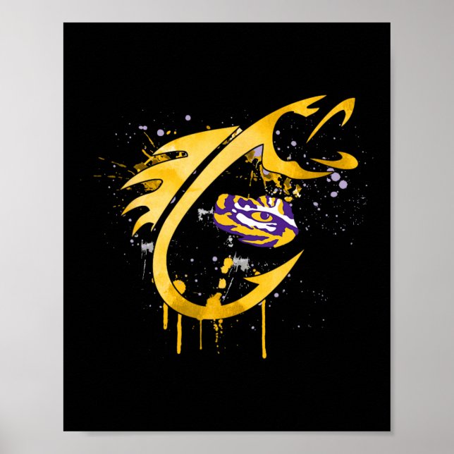 Poster Lsu Tigers Fishing Fish Hook  (Devant)
