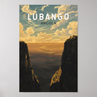 Lubango Angola Travel Art Vintage