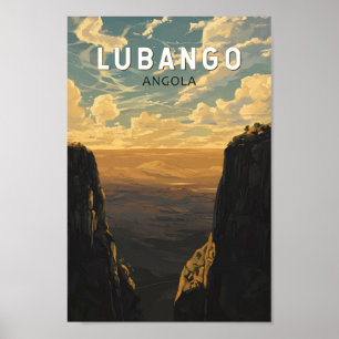 Poster Lubango Angola Travel Art Vintage