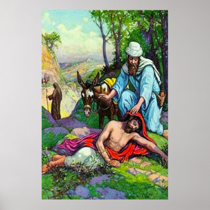 Poster Luc 10:30-37 Amour pour un voisin