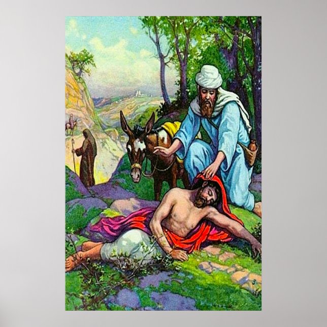 Poster Luc 10:30-37 Amour pour un voisin (Devant)