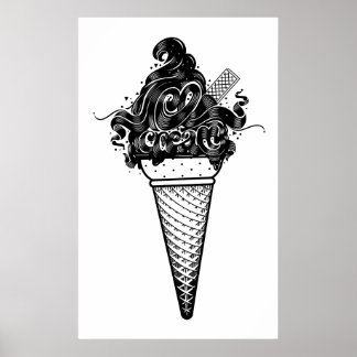 Poster Luca Ionescu "Crème glacée"