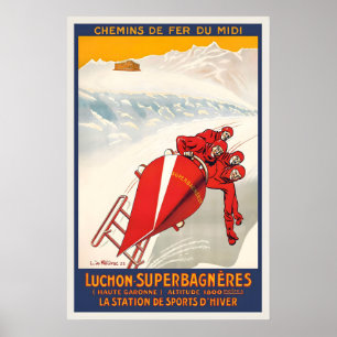 Poster Luchon-Superbagneres La Station De Sports D'Hiver