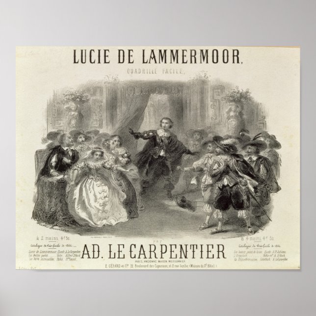 Poster Lucia de Lammermoor' l'opéra (Devant)