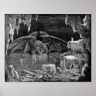Poster Lucifer King of Hell par Gustave Doré Art Imprimer