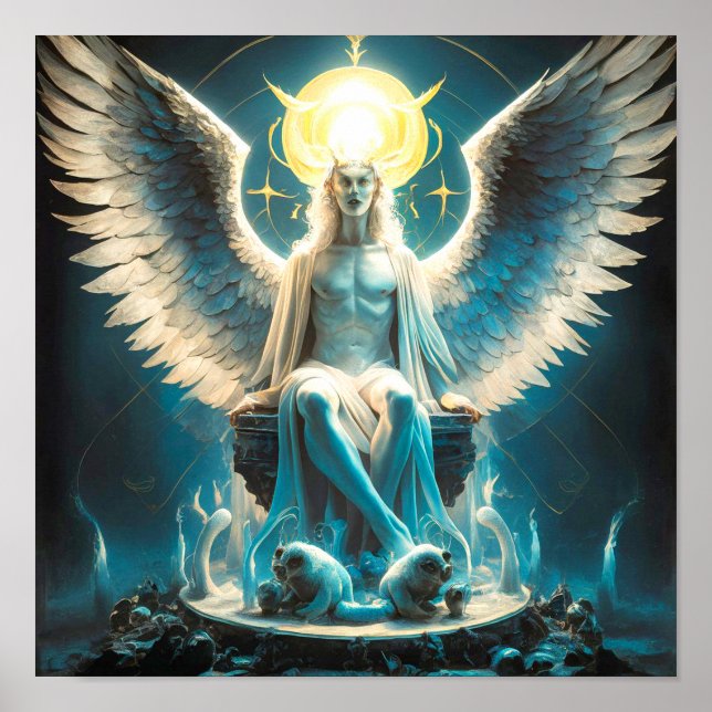 Poster Lucifer représente sa lumière et sa caractéristiqu (Devant)