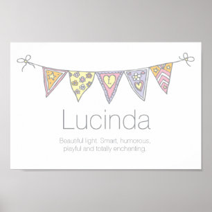 Poster Lucinda filles nom et signification de l'affiche d