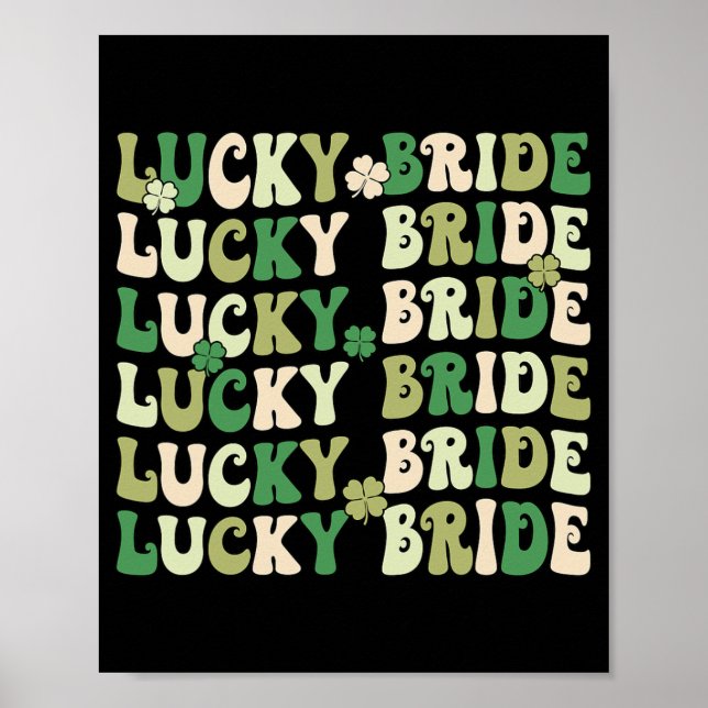 Poster Lucky Bride Groom Couples jumelés Mariage St Part (Devant)