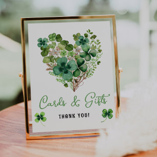Poster Lucky Charm Baby shower Cartes et cadeaux Shamrock