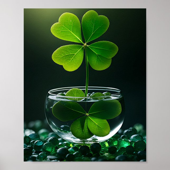 Poster Lucky Clover Design pour la St. Patrick's Day (Devant)