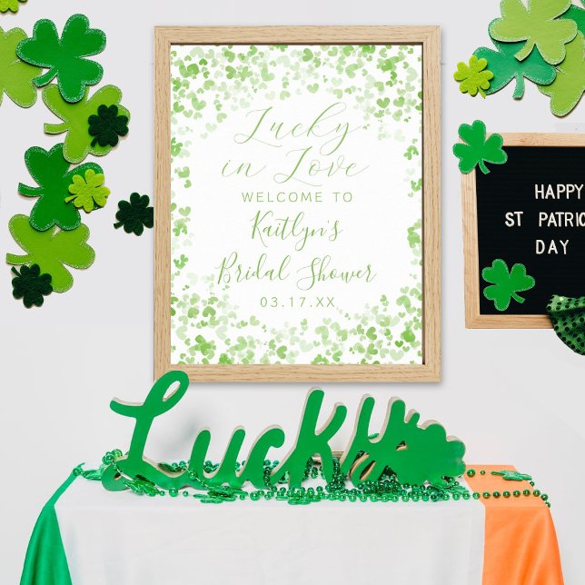 Poster Lucky In Love Fête des mariées de la Saint Patrick (Créateur téléchargé)