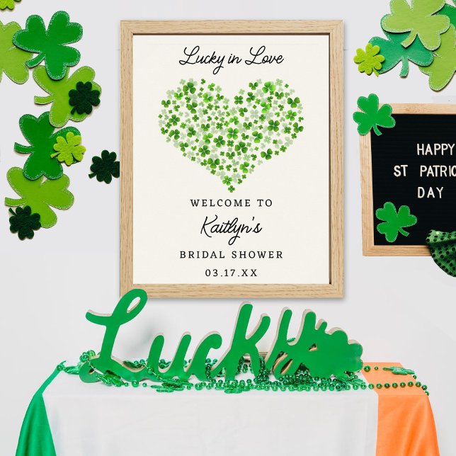 Poster Lucky In Love Fête des mariées de la Saint Patrick (Créateur téléchargé)