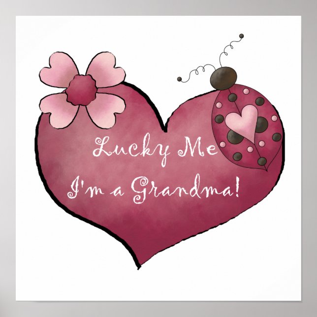 Poster Lucky Me Je suis un cadeau de grand-mère (Devant)