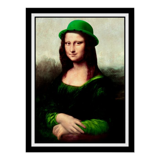 Poster Lucky Mona Lisa St. Patrick's Day (Devant)
