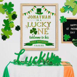 Poster Lucky One St. Patrick's Day 1er anniversaire Bienv